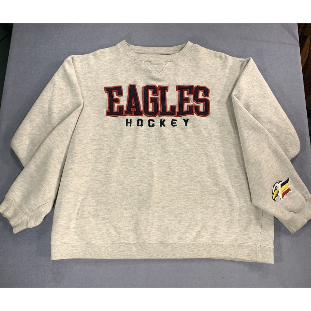 Colorado Eagles NHL/AHL Hockey Embroidered Crewneck Grey Embroidered M/L